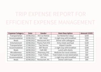 Efficient Travel Expense Management For Business Trips Excel Template ...